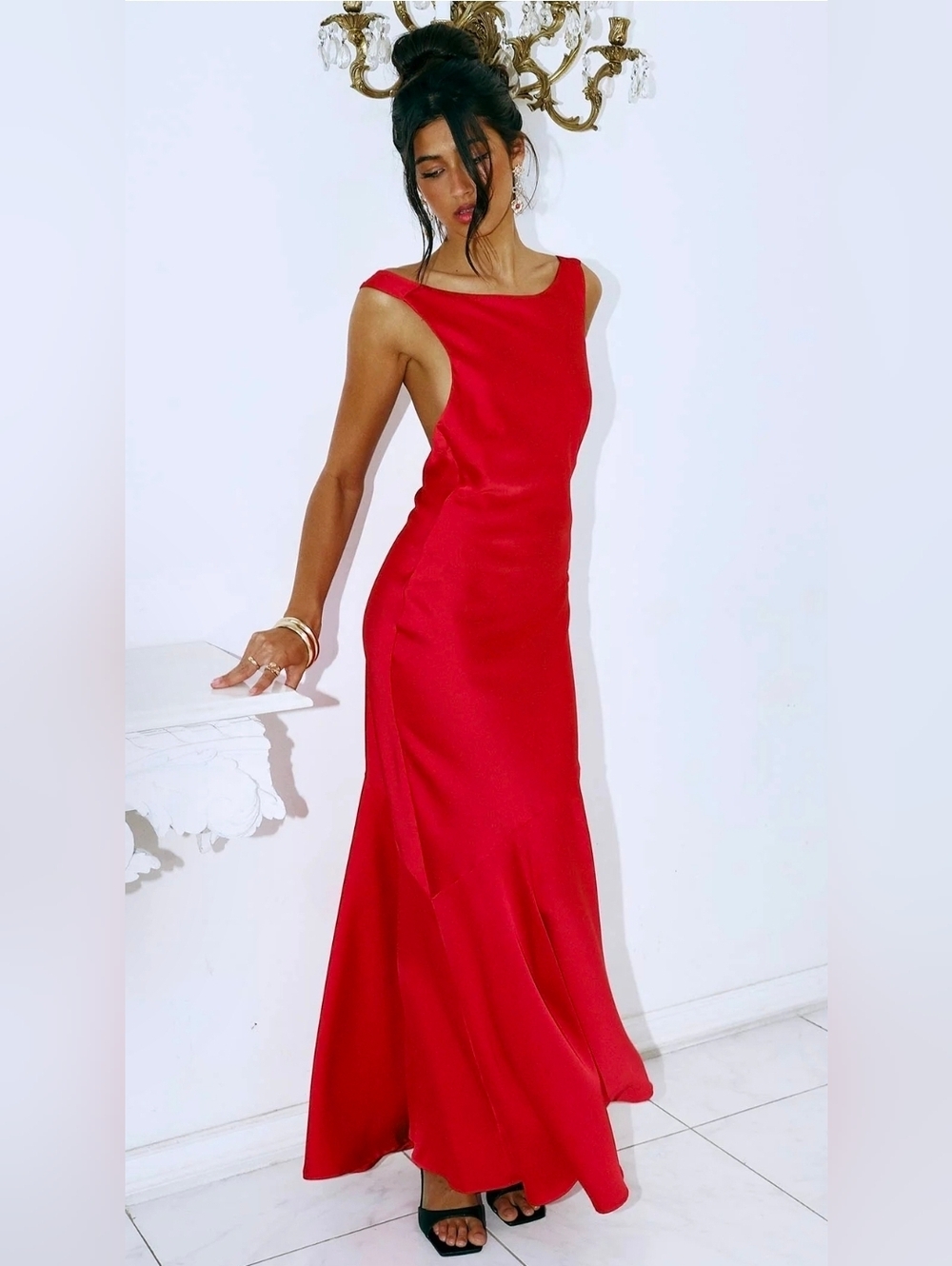 NWT PRINCESS POLLY Forbidden Feelings Maxi Dress Red SZ 0